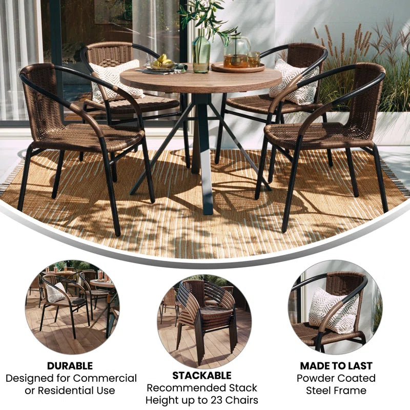 Arthor Rattan Stacking Outdoor Chair Set of 4 The Furniture Shop Toronto