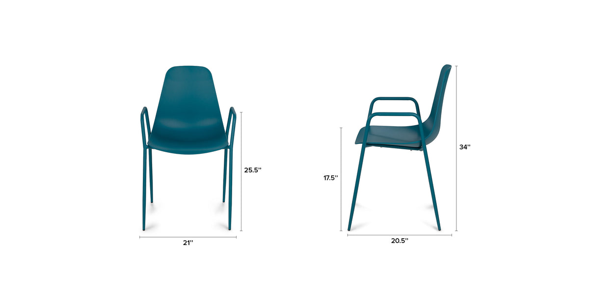 Deep Cove Teal Dining Chair (Set of 2) The Furniture Shop Toronto