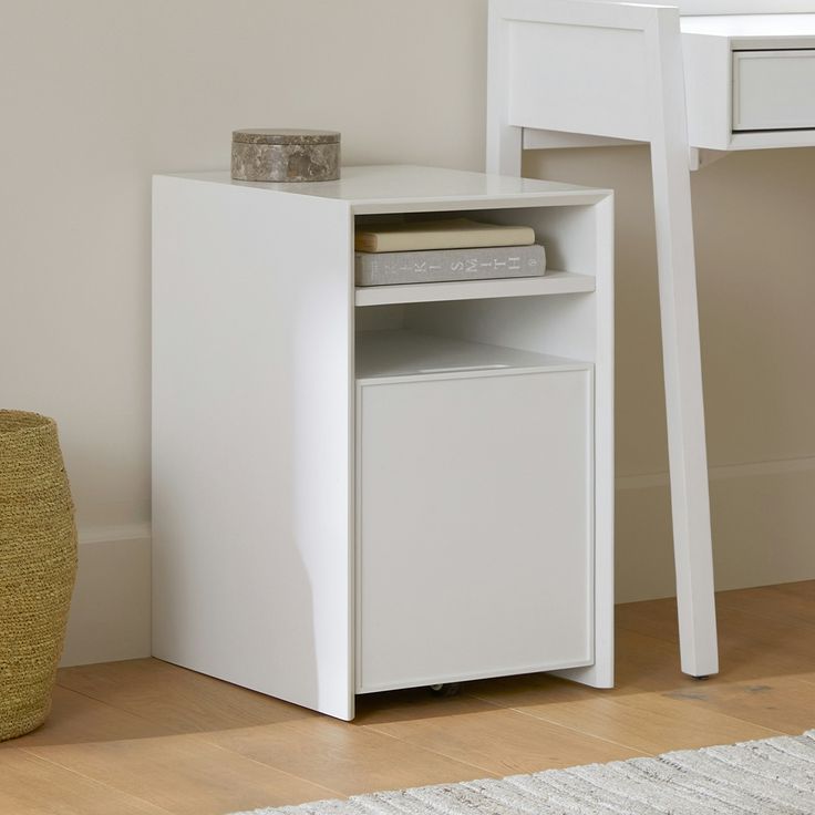 White Ash 14.5" File Cabinet