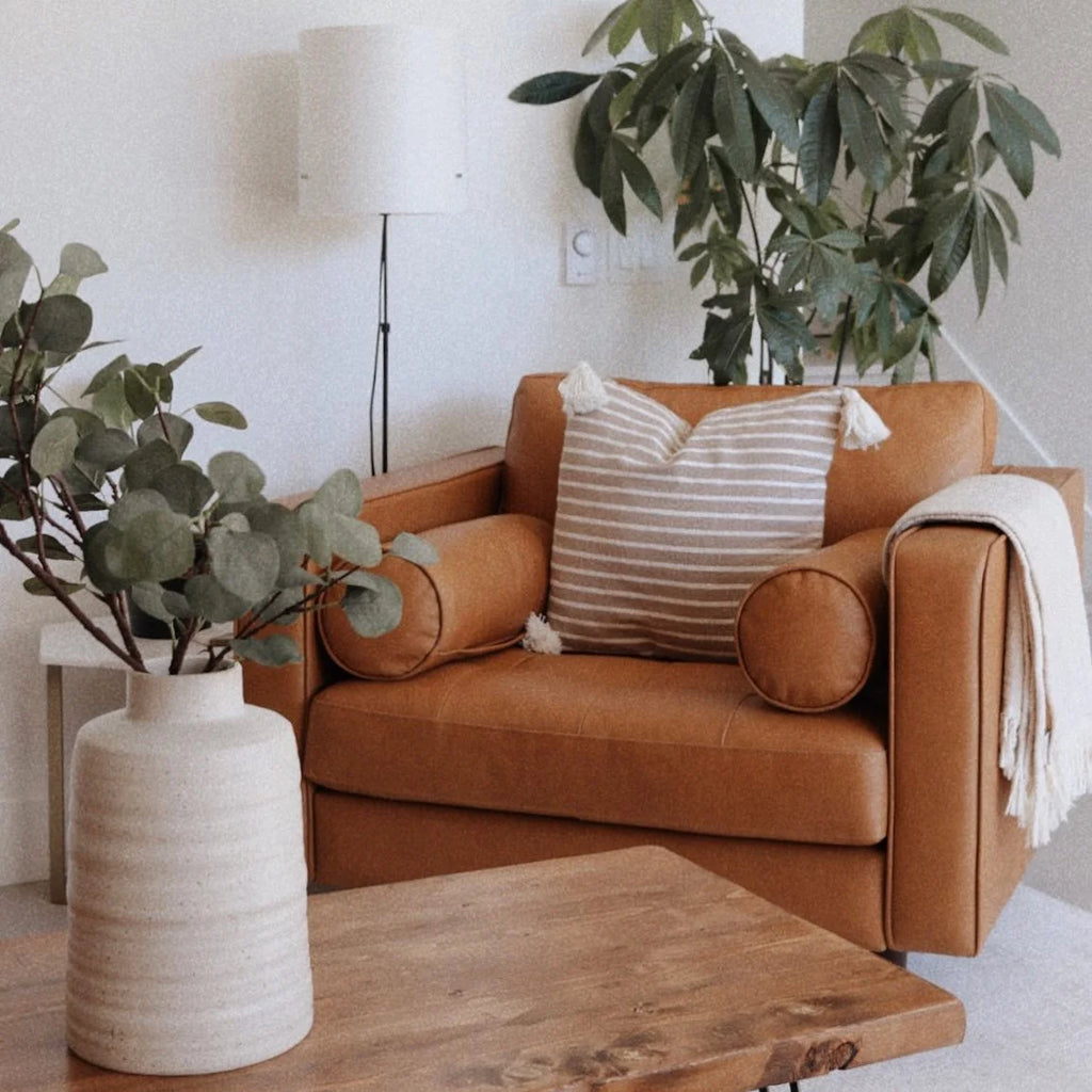Asa Tan Leather Chair