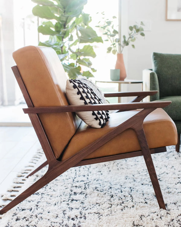 Toscana Tan & Walnut Lounge Chair