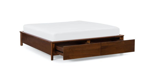 Tera Storage Queen Bed Walnut