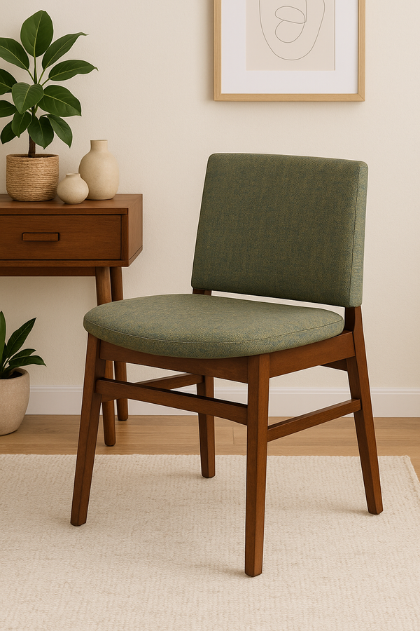 Tosh Hemlock Green & Walnut Dining Chair (Set of 2)