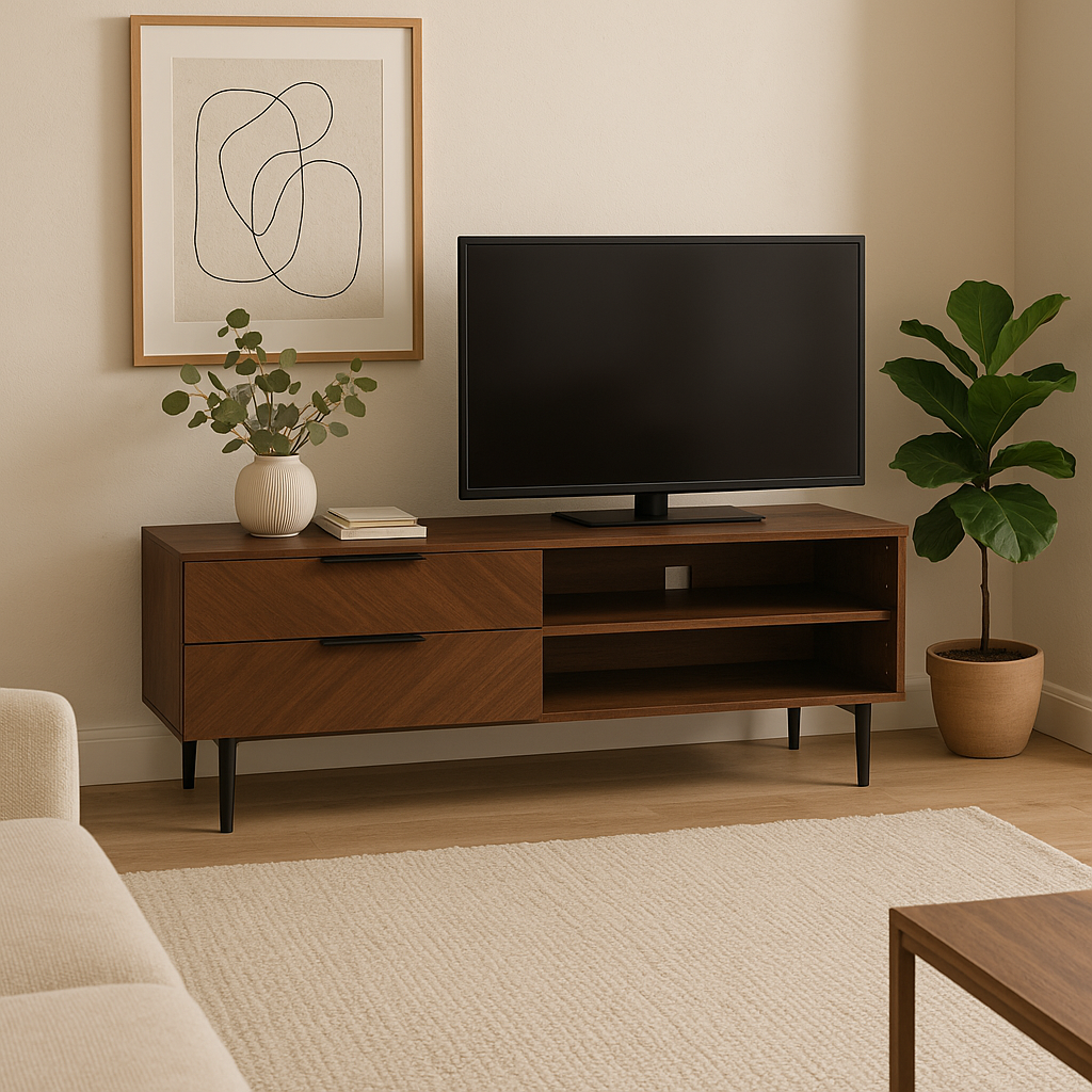 Branlow 63" Walnut Low Media Unit