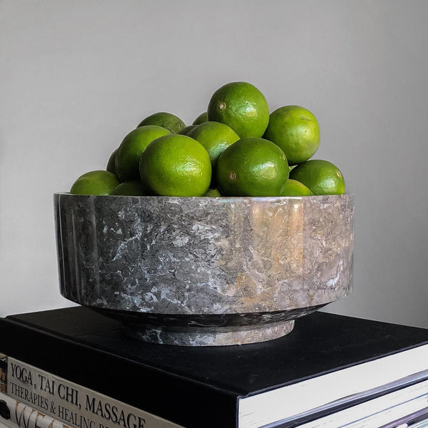 Flint Grey Marble Bowl 9.5