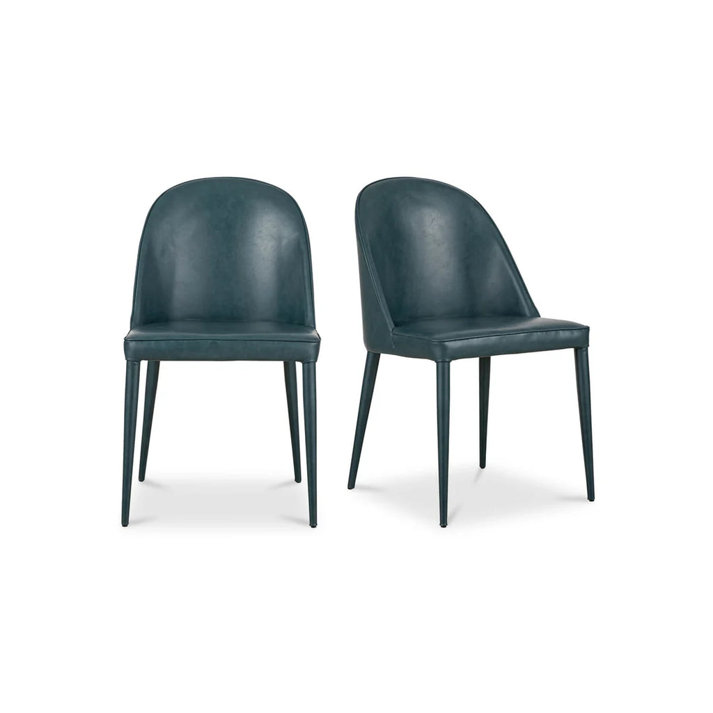 Burton Dining Chair Teal Vegan Leather (Set of 2)