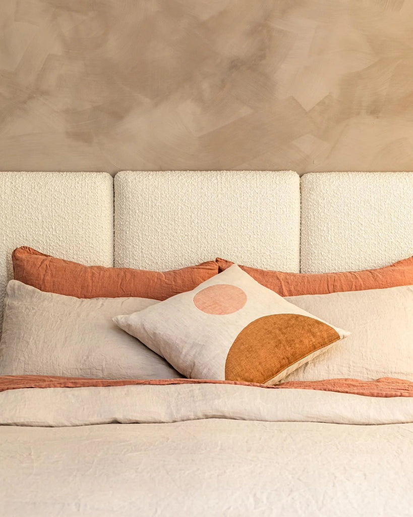 Lunaria 48" White Bouclé King Headboard