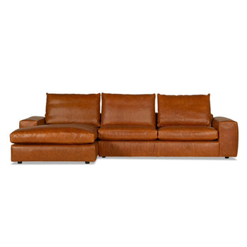 Genuine Italian Leather Sectional - Right Facing
