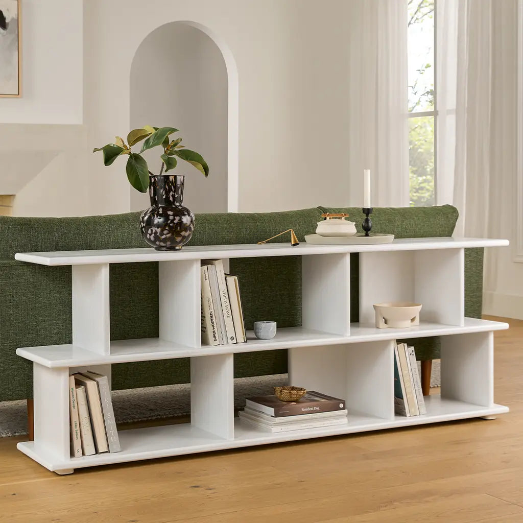 Lara White 72" Bookcase Short