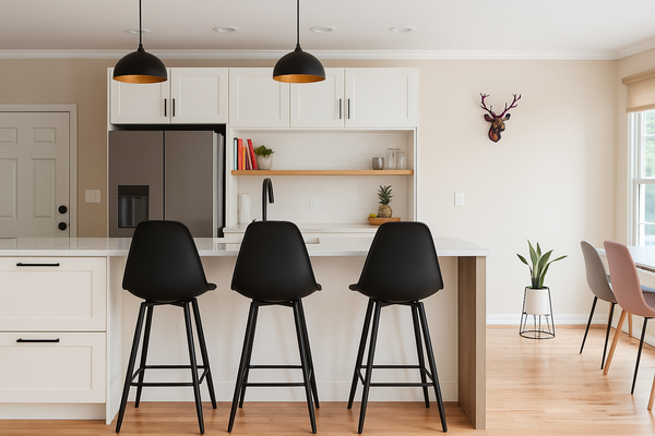 Eclipse Black Bar Stool