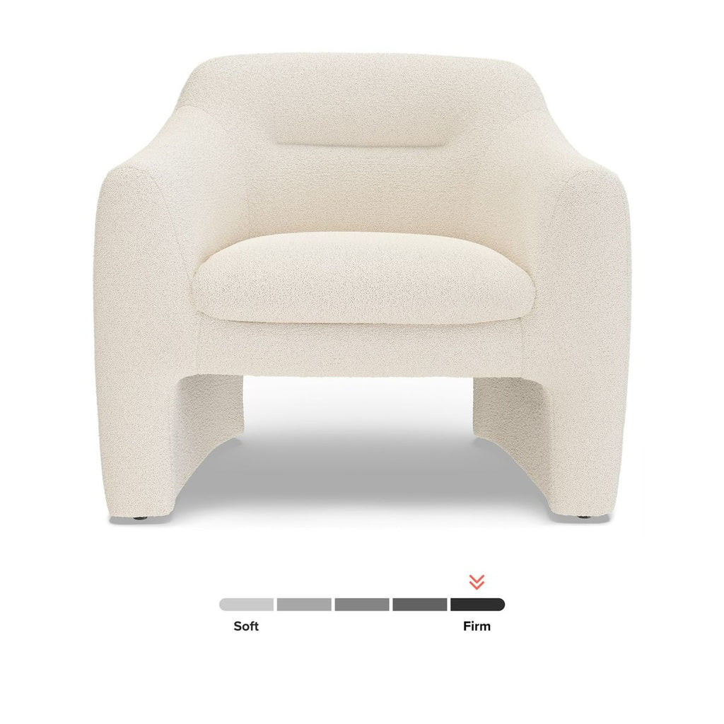 Ele 34" Lounge Chair Ivory Wool Boucle