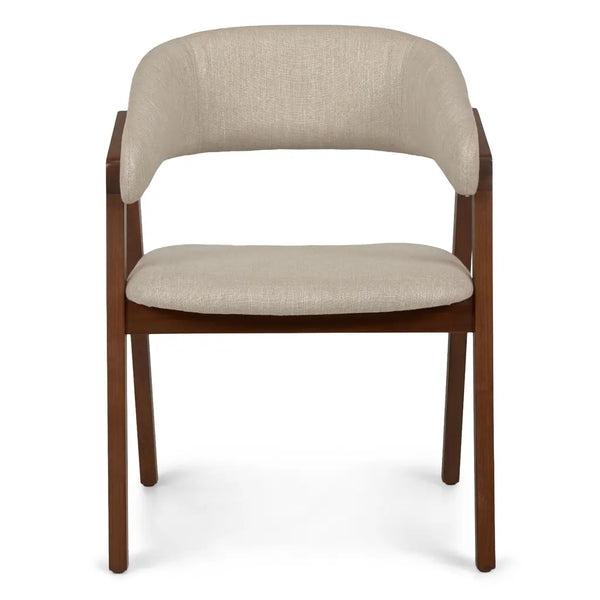 Hosra Welsh Taupe Walnut (Set of 2) Dining Chair