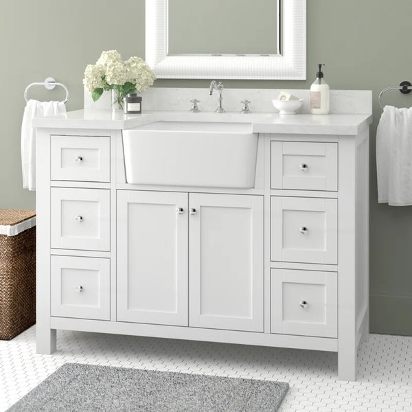 48'' Free Standing Single Bathroom Vanity with Engineered Stone Top