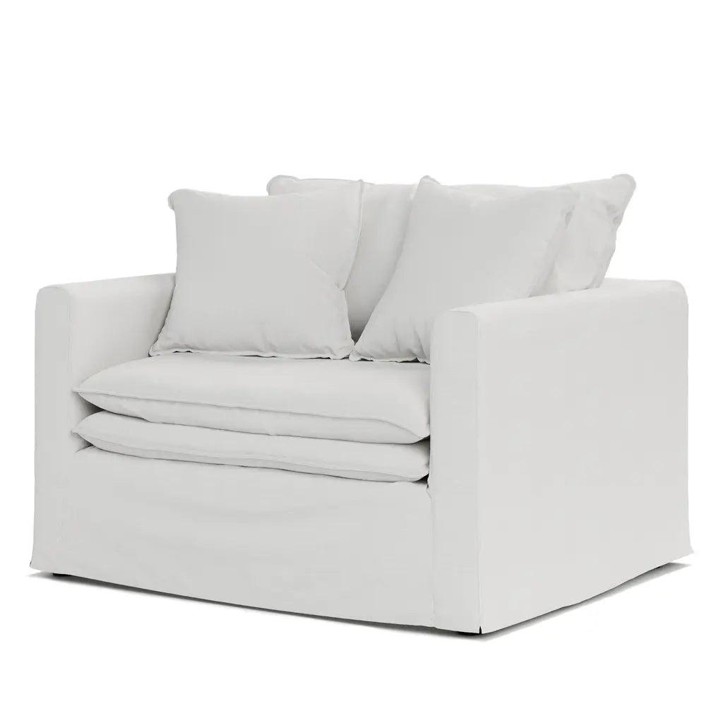Quartz White 46" Slipcover Lounge Chair