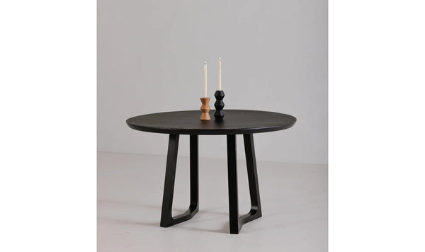 Silas Dining Table Round Black Ash