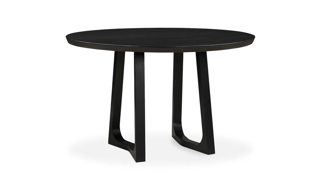 Silas Dining Table Round Black Ash