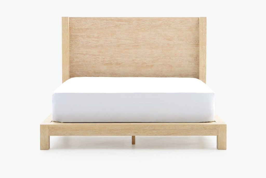 Osaka Queen Natural Oak Wood Bed