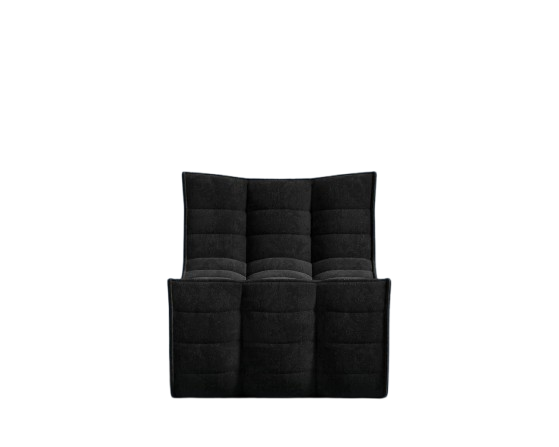 Groto Armless Carbon Black Lounge Chair