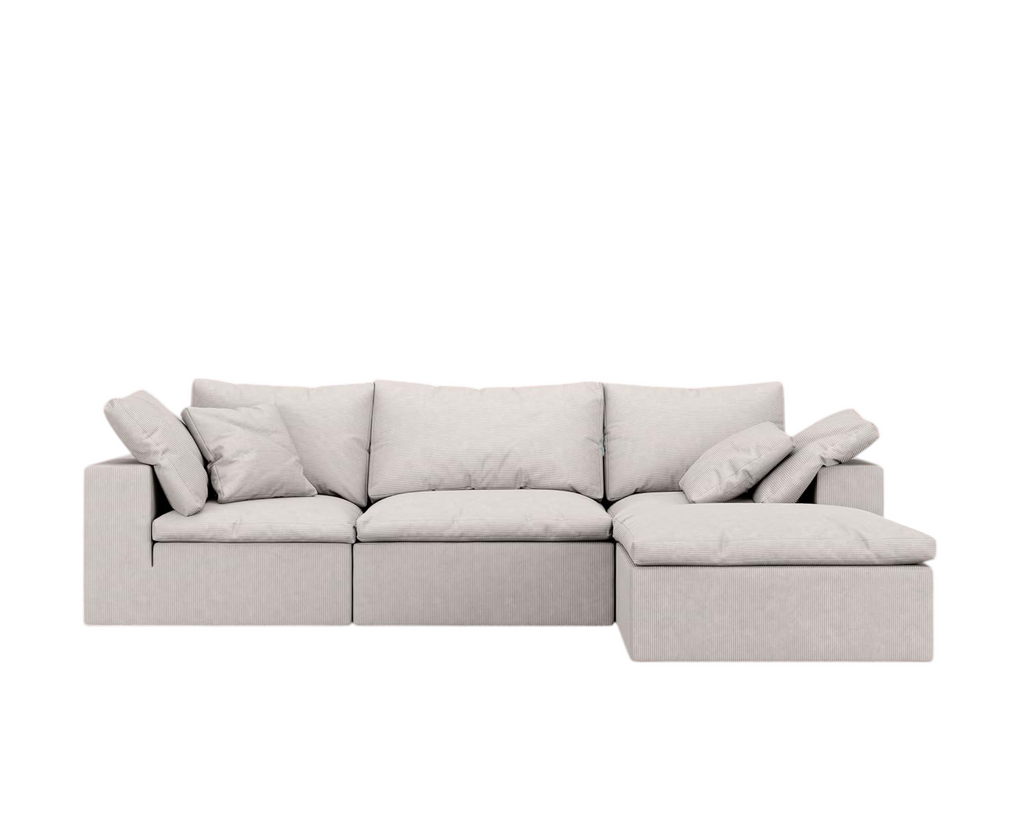 Cloud Comet Ivory 4-Piece Sectional Smartfoam
