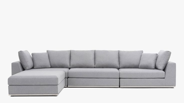 Flow 4- Piece Modular Sectional Grey XL