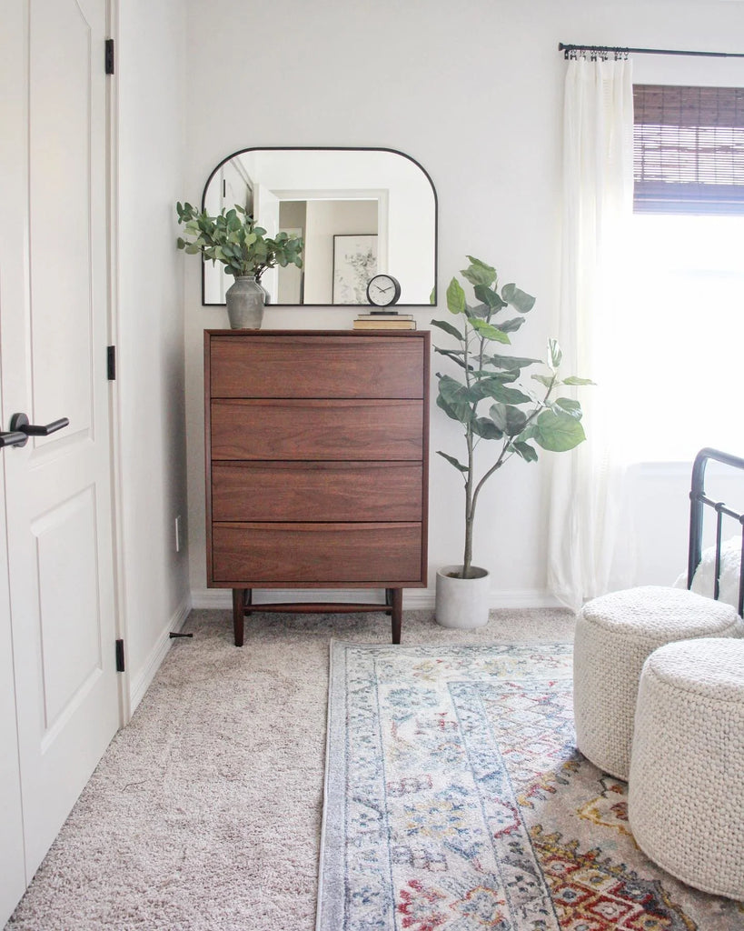 Seraphine Walnut 4-Drawer Chest Dresser