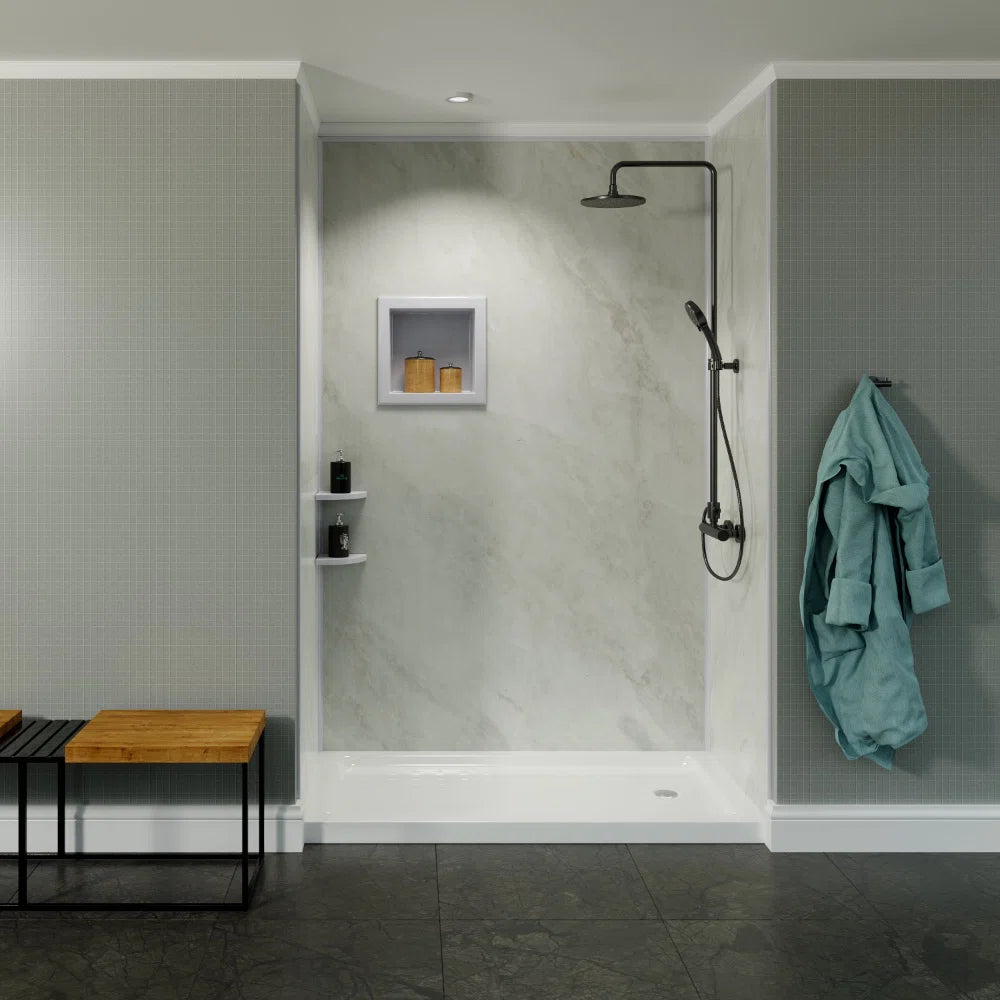 96" H x 48" D Three Panel Shower Surround