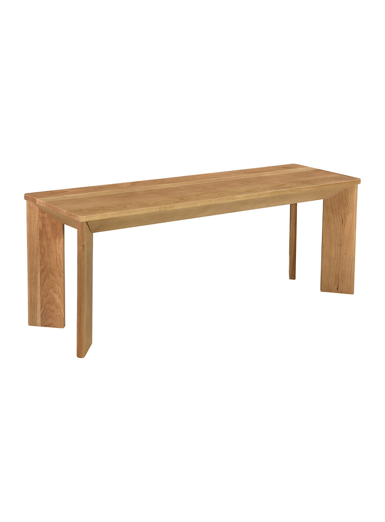 Angle Oak Dining Bench Small