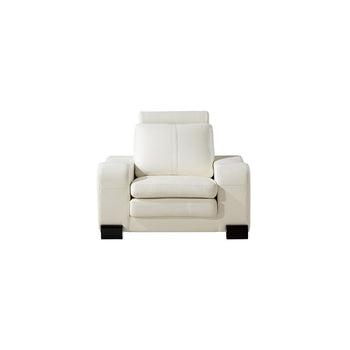 Ultra-Modern Lounge Chair + Ottoman - White