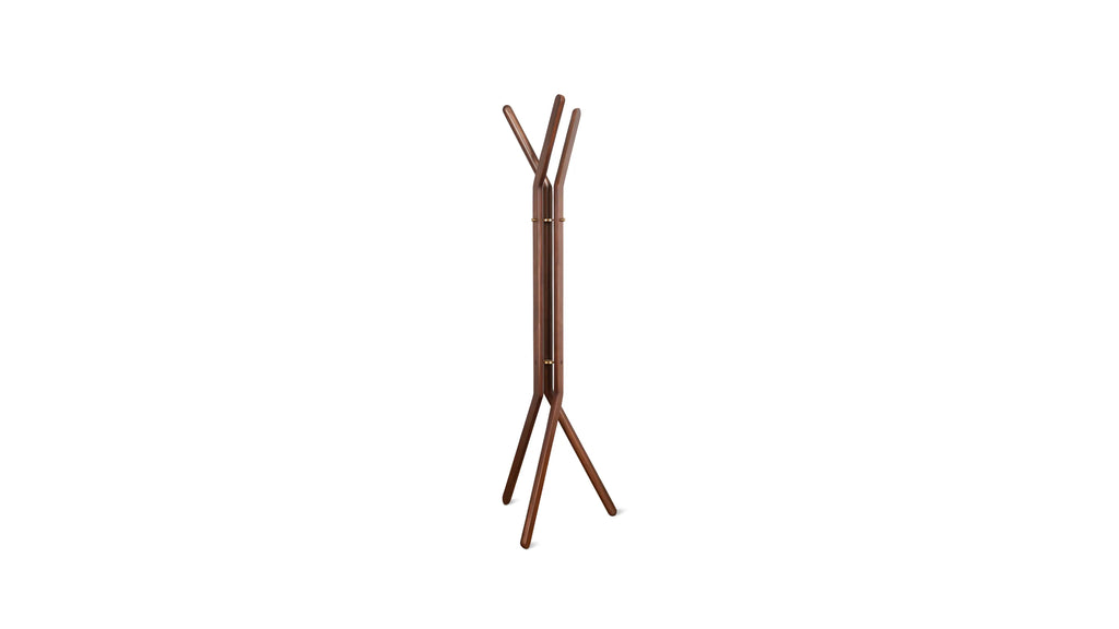 Stained Walnut Coat Rack