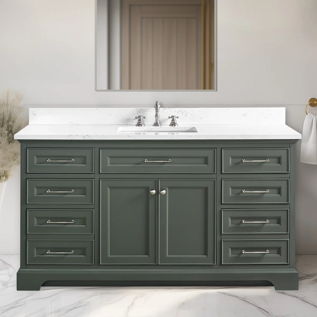 Aanayah 60" Single Bathroom Vanity Vintage Green