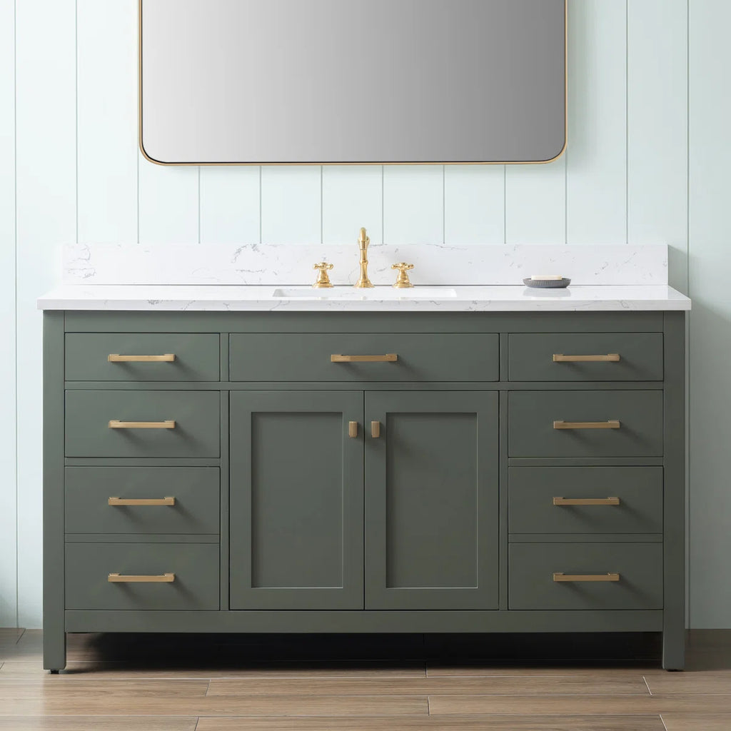 Ajhane 60" Single Bathroom Vanity Vintage Green