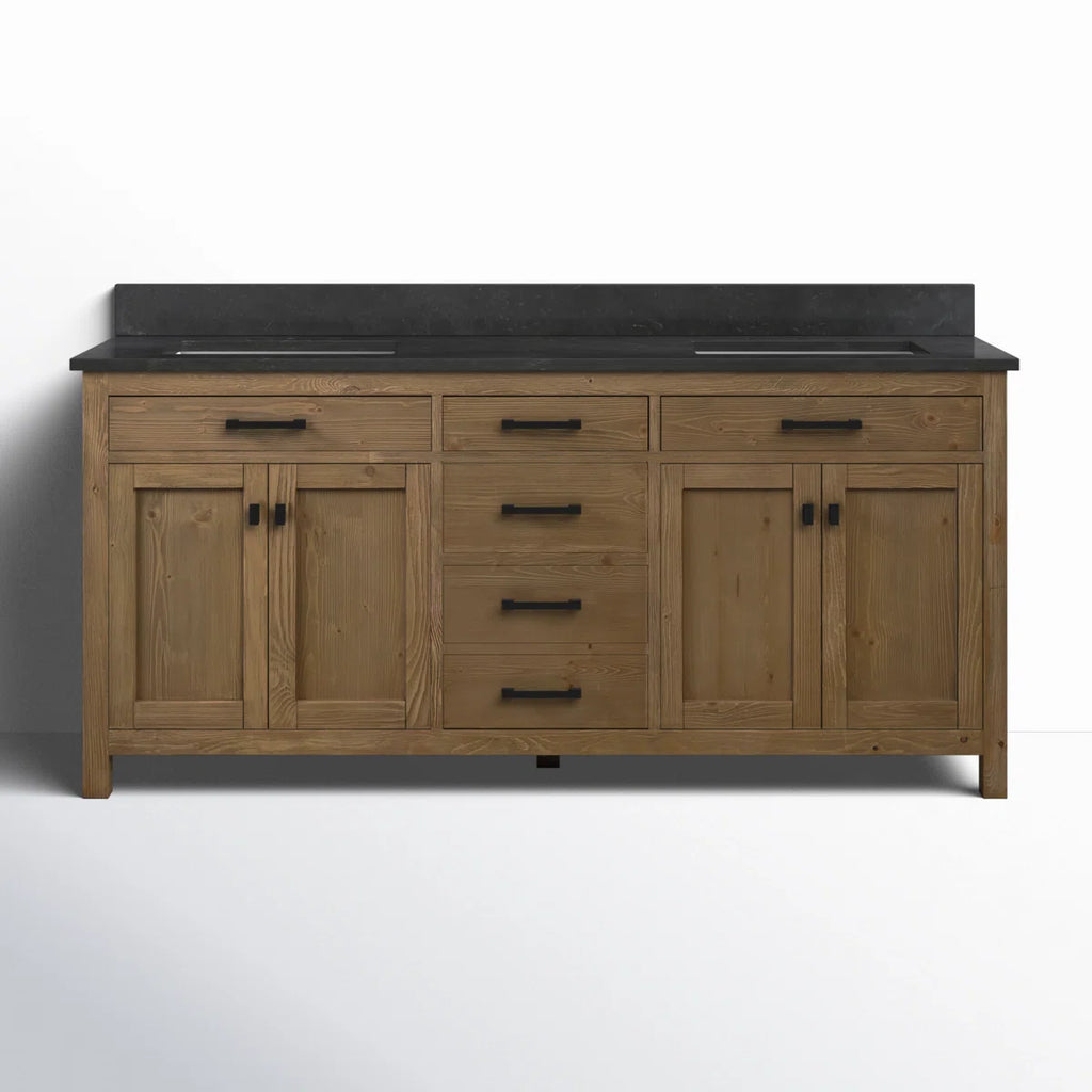 Ajiya 72" Double Bathroom Vanity Set