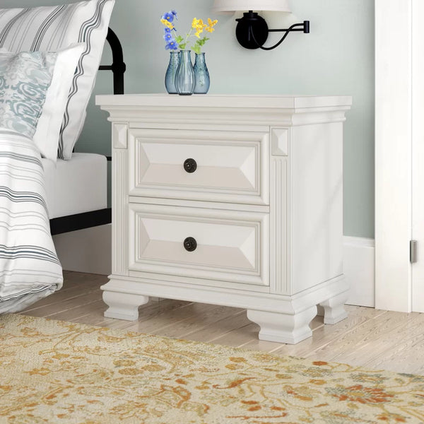 Alauna 2-Drawer Nightstand Antique White