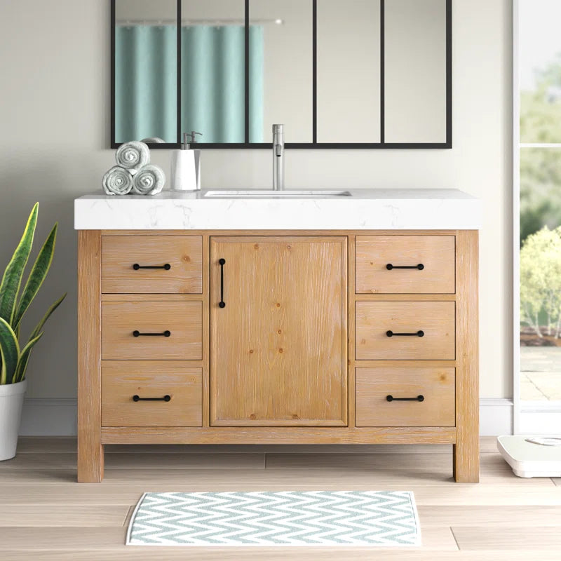 【初版美品】vanity Ambree 48'' Single Bathroom Vanity with Composite Stone Top – The
