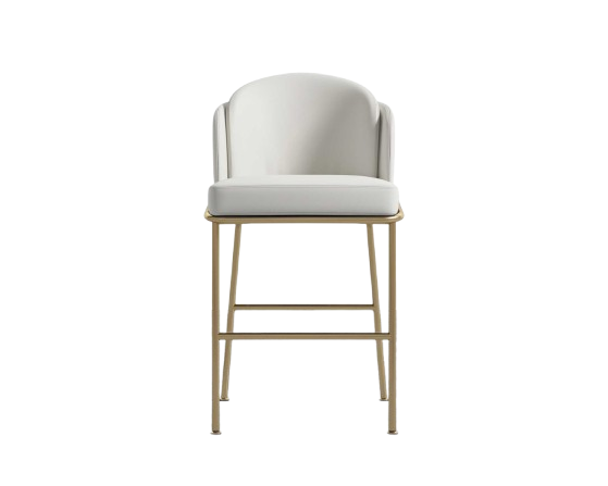 Amano Counter Stool – Trento Eggshell & Brass
