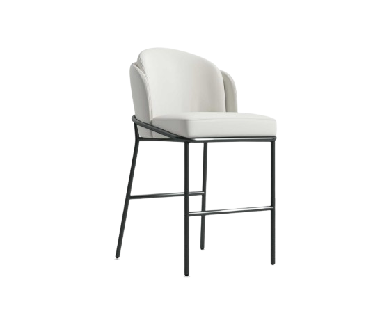 Arno Counter Stool – Trento Eggshell/Black Frame