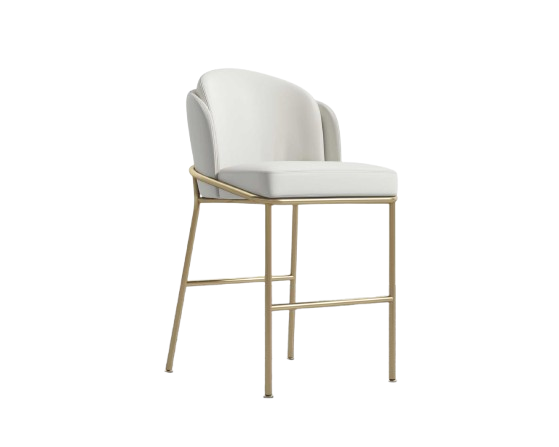 Amano Counter Stool – Trento Eggshell & Brass