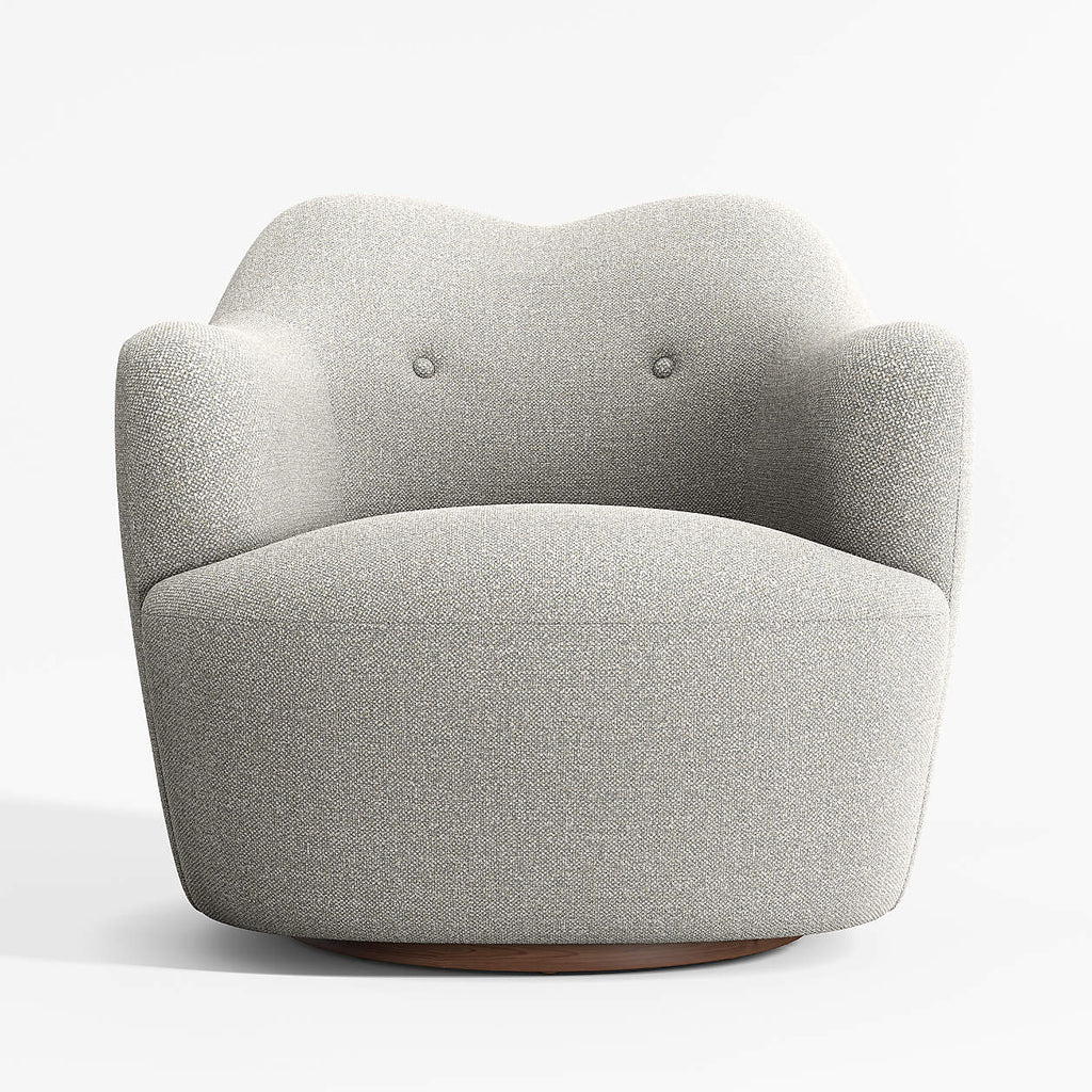 Apero Swivel Accent Chair Fog, Plain Weave