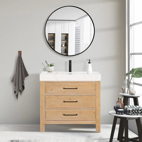 Ardilia 36'' Single Bathroom Vanity with Engineered Marble Top