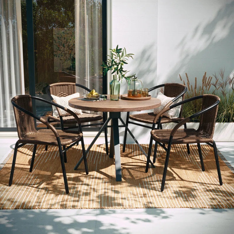 Arthor Rattan Stacking Outdoor Chair (Set of 4)