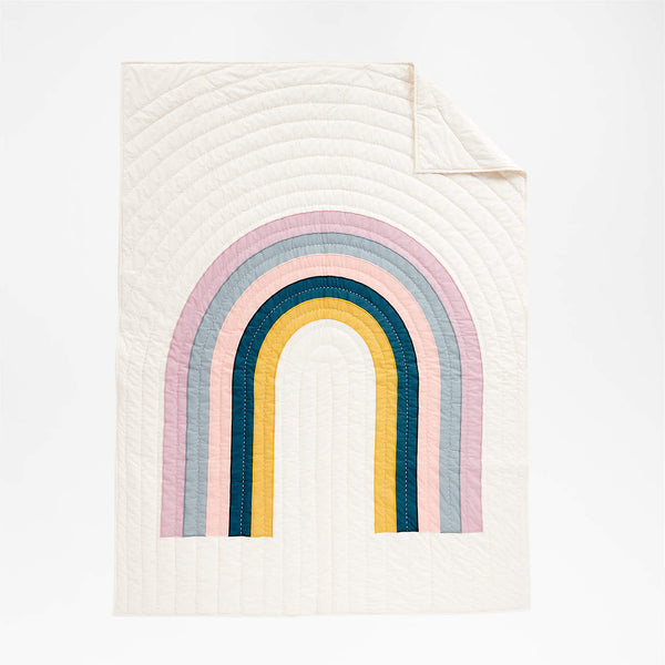 Asha Rainbow 100% Organic Cotton Kids Full/Queen Quilt