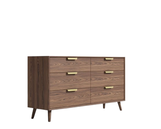 Asha Wide Dresser - Walnut Veneer