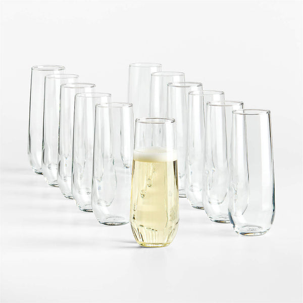 Aspen 9-Oz. Stemless Champagne Flute Glass