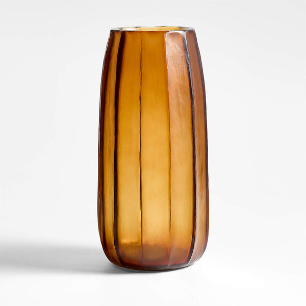 Renata Tall Amber Glass Vase 15