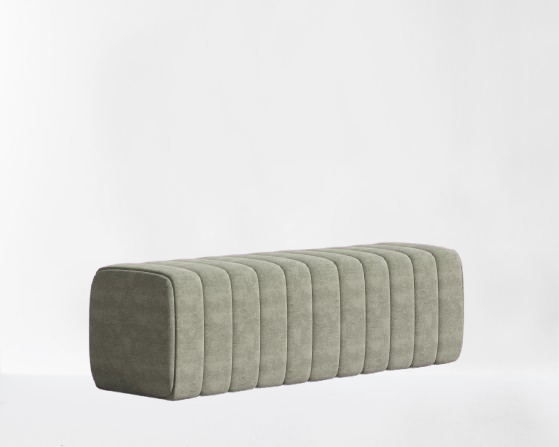 Krypton Green Tufted Bench