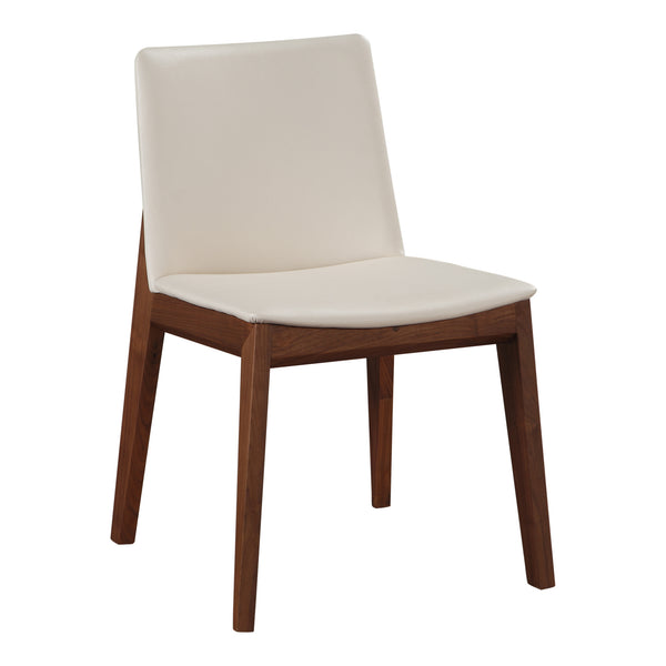 Deco White/Walnut Dining Chair (Set of 2)