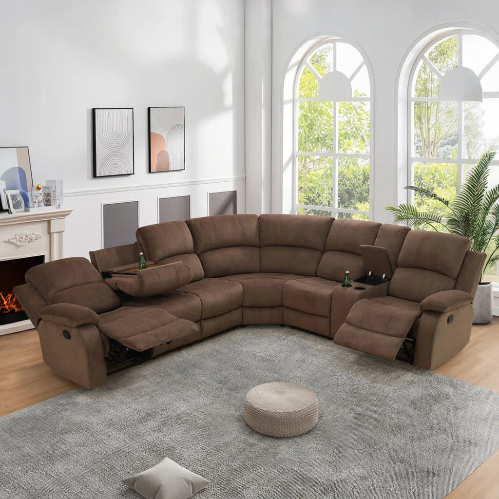 Babaya 3 - Piece 199"Upholstered Reclining Sectional