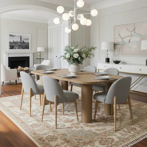 Hillier Linen Blend Parson Chairs with Solid Wood Legs (Set of 2)