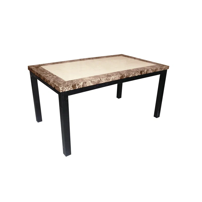 Bales Marble Top Dining Table Two Tone Espresso