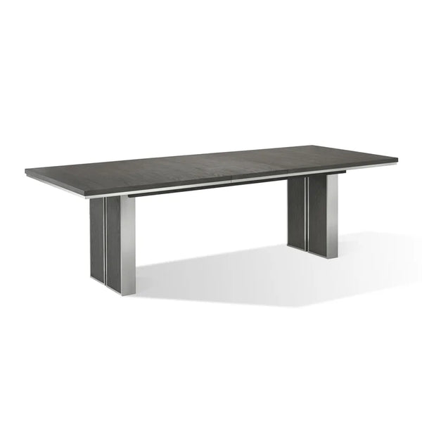 Plata Beaconsdale Extendable Metal Base Dining Table Thunder Gray